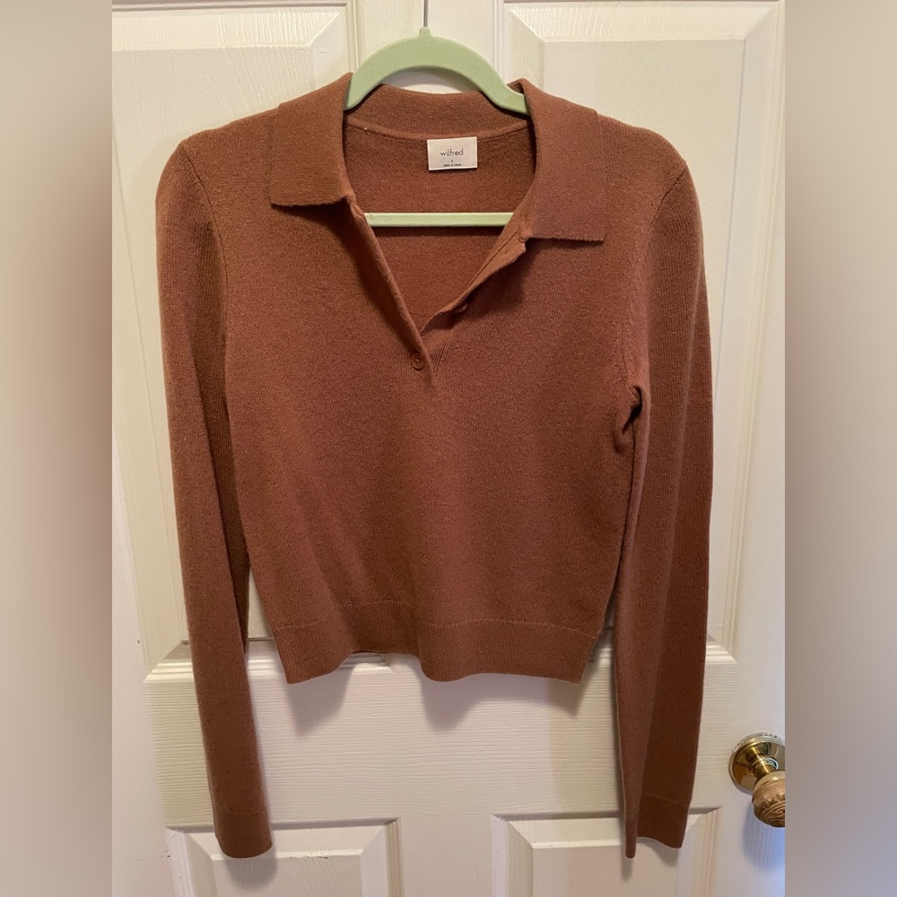 Wilfred Chestnut Knit Sweater